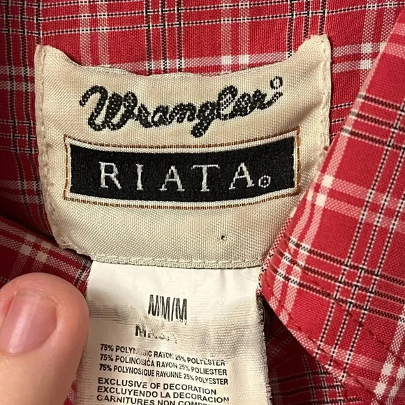 Men’s Wrangler Button Down Shirt Size Medium - Picture 3 of 6